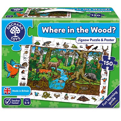 Where in the Wood Jigsaw - Puzzle & Poster (Orchard Toys)