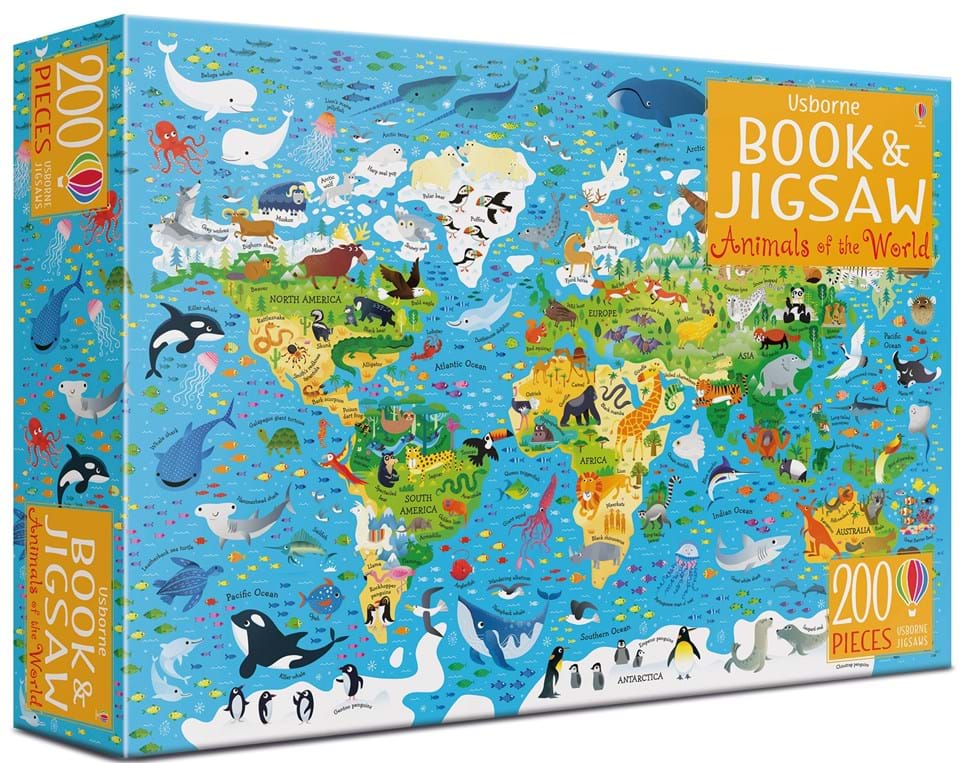 Animals of the world - Book & Jigsaw Puzzle (200 pcs)